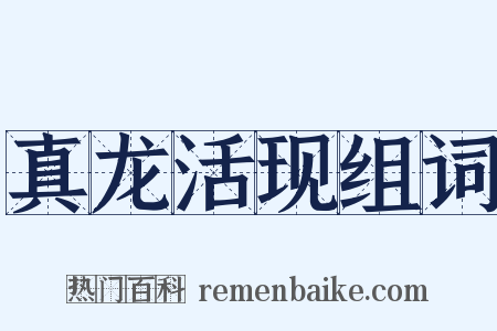 真龙活现组词是什么意思的图片